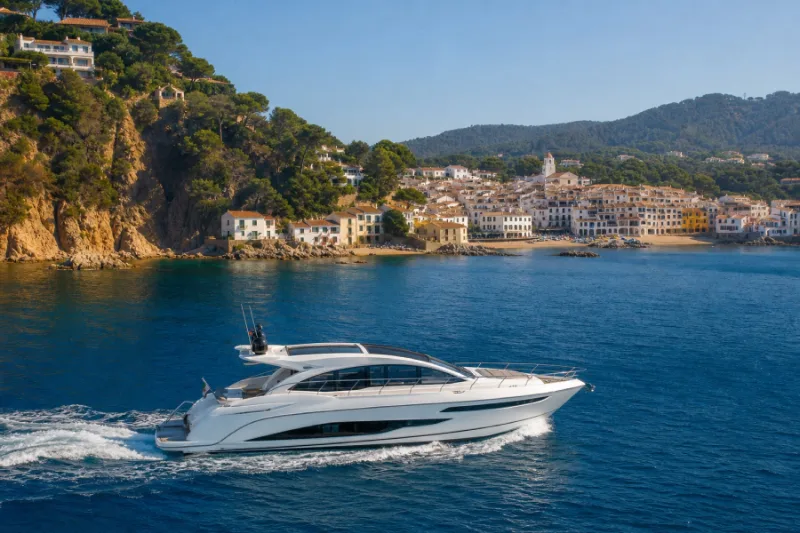 Yate navegando por la Costa Brava