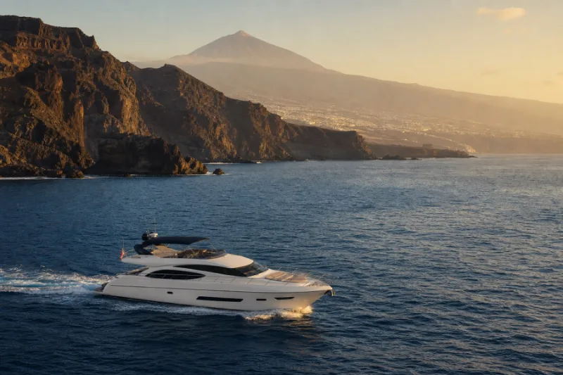 Yate navegando frente a Tenerife
